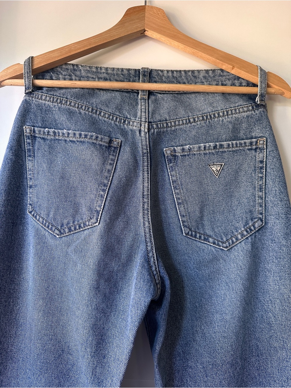 GUESS Distressed High Rise Straight-Leg Jeans - Picture 4 of 4